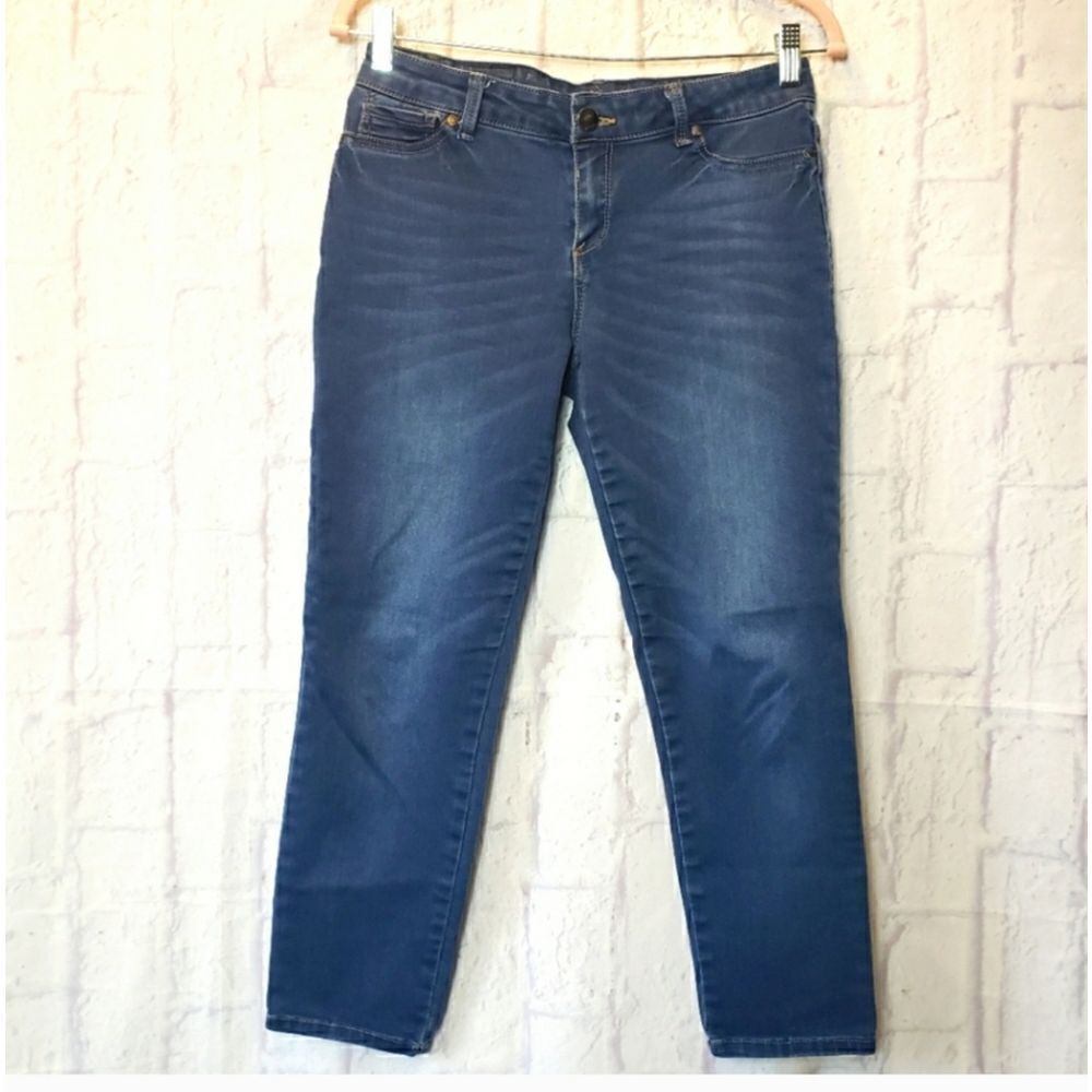 Express Classic Denim Cropped Skinny Jeans 6